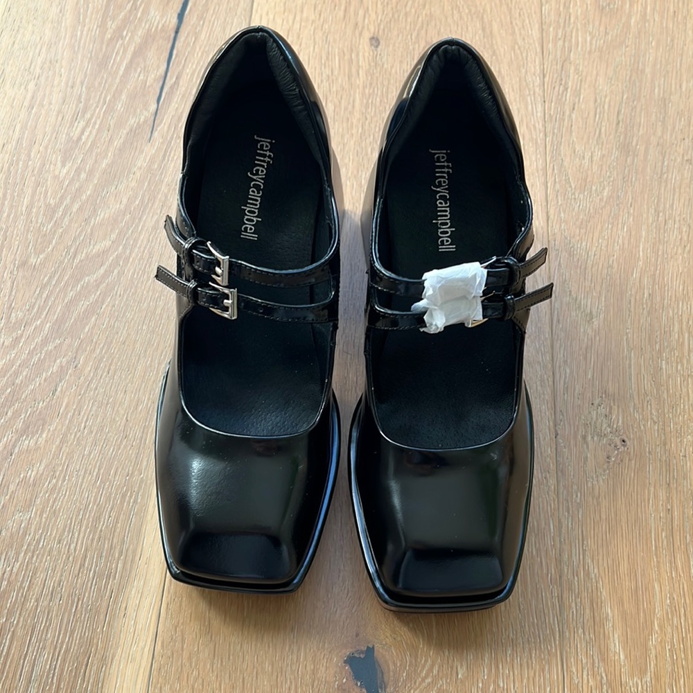 NIB💥 JEFFREY CAMPBELL Double Strap Mary Jane Platform Pump Block Heel- Size 7 - Picture 6 of 16